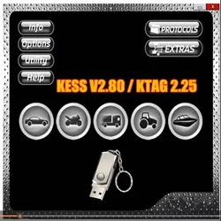 2024 Nuovo Checksum KESS & KTAG CLONE con Software Ksuite 2.80 per Kess V5.017 ECU Programmer ECU Chip Tuning Tool Ktag 2.25