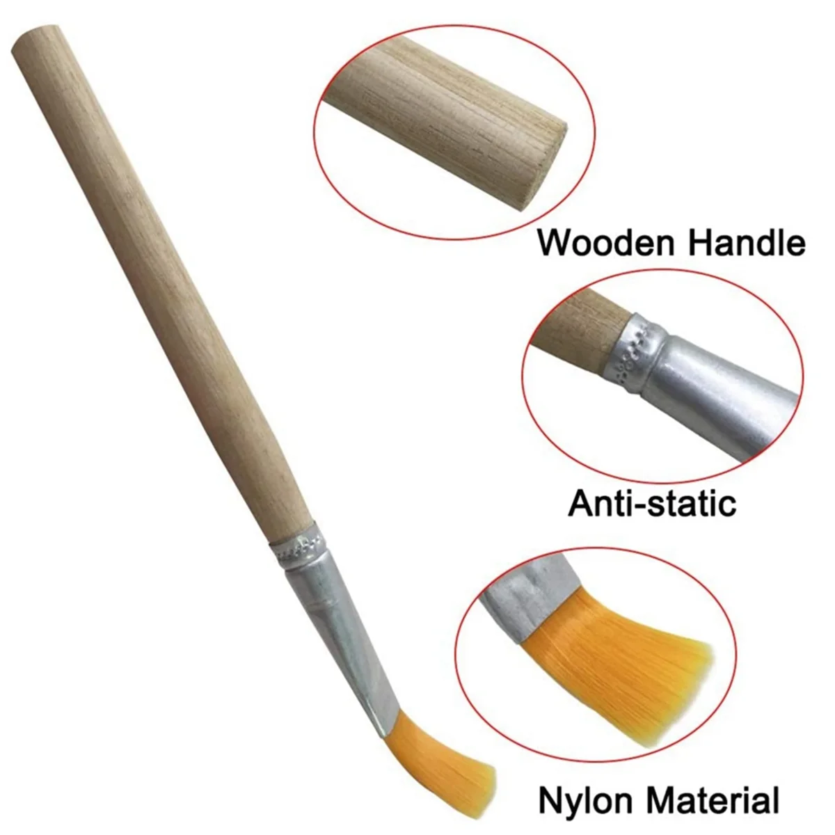 4-Piece Coffee Cleaning Brush Wooden Handle Cleaning Brush is Used for Cleaning Coffee