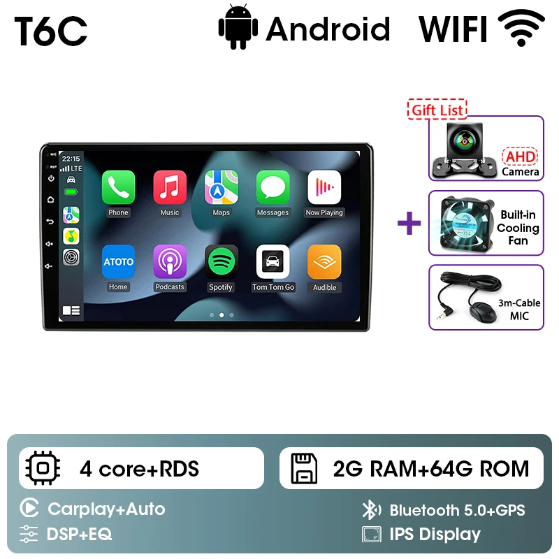 Srnubi Voor LHD KIA RIO K3 2011-2015 2 Din Carplay Auto Multimedia Speler Bluetooth GPS Navigatie WIFI 2 Din Head Unit Stereo