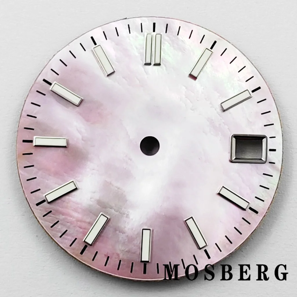 28.5mm بساط ساعة NH35 NH35A ، ساعات مضيئة باللون الأخضر والأبيض/الأزرق ، أجزاء حركة أوتوماتيكية