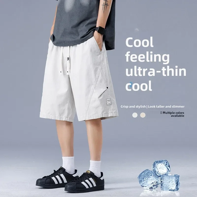 

Men's Straight Solid Color Five-Point Pants New Summer Cotton Casual Shorts Baggy Shorts for Mans Cargo Work Shorts Cargo Shorts