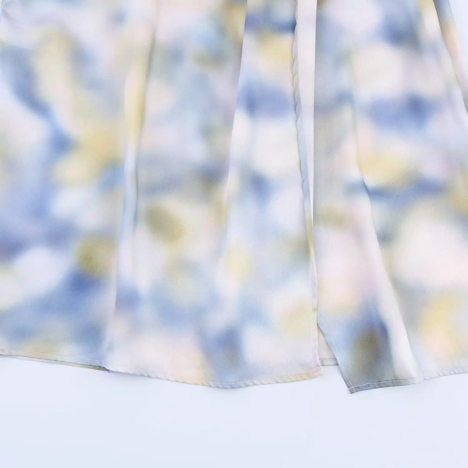 KONDALA Vintage Letnia Sukienka Tie Dye Damska w Kwiaty z Rozcięciem Moda 2025 Letnia Codzienna Plisowana Elegancka Sukienka Wieczorowa Mujer Vestidos