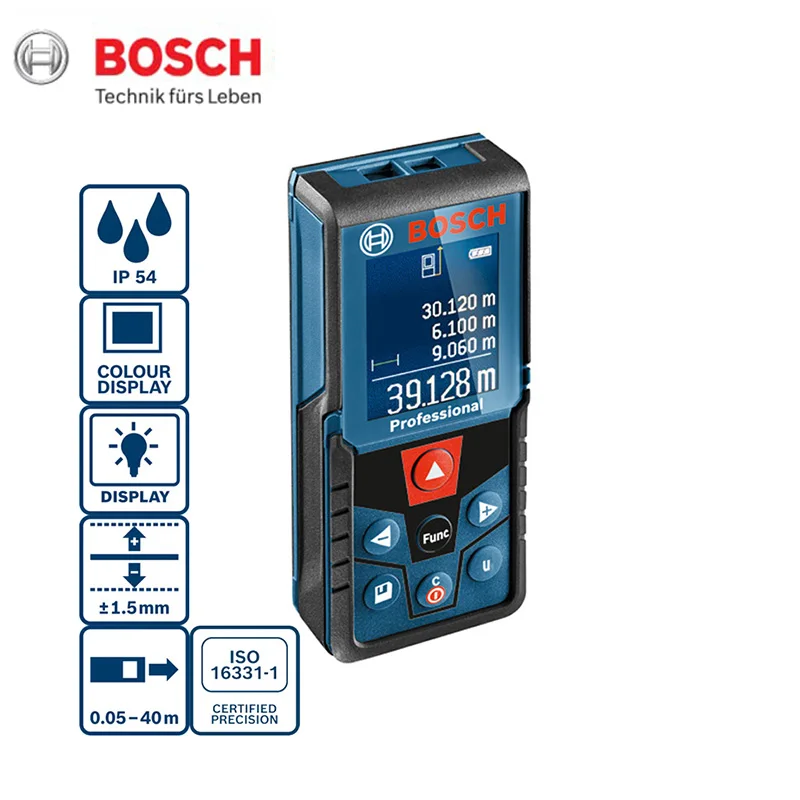 Bosch GLM400 Laser Range Finder Red Laser Tape Measure 40M Laser Distance Meter Measuring Tool