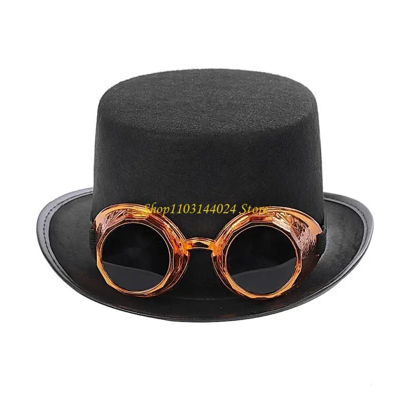 Steampunk Top Hat For Men Steampunk Men Hat Gay Jazz Hat Gay Party Performance Costume Accessory Carnival Nightclub