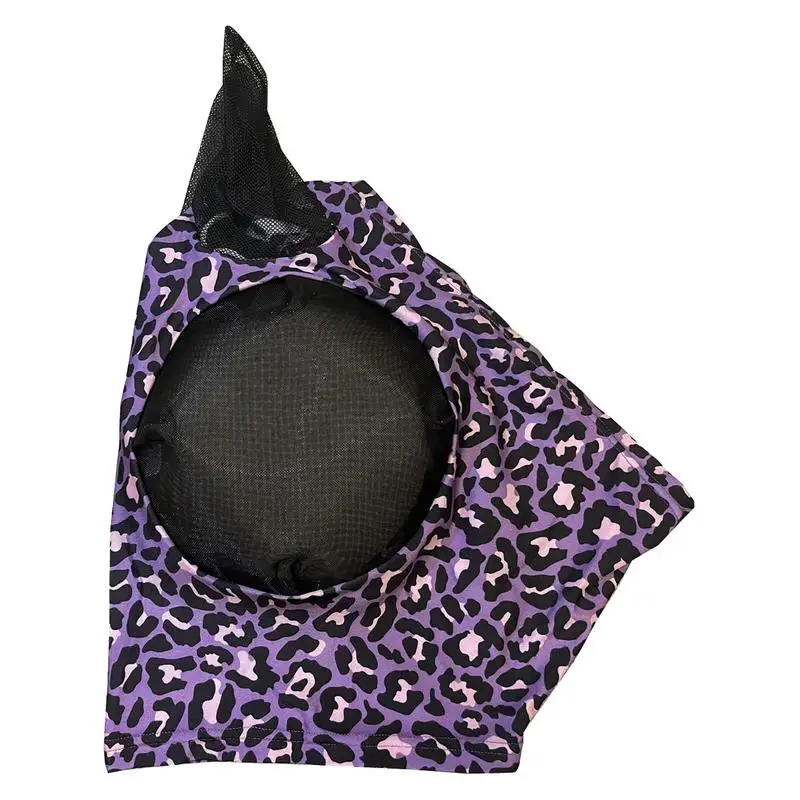 

Horse Fly Cover Leopard Print Pattern Equestrian Mosquitoes Repeller Cover Breathable Face Protection For Horse Anti-Bite Horse