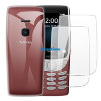 Soft Case + 2 Pack Tempered Glass Screen Protectors for Nokia 8210 4G Full-Body Protection