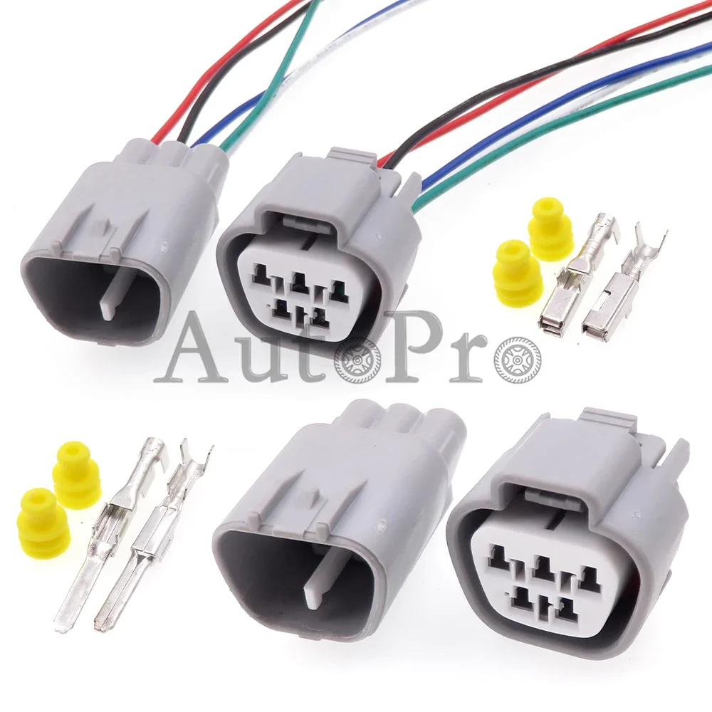 1 Set 5 Hole Wiper Waterproof Connector 6189-0504 6188-0327 AC Assembly Car Wire Terminal Plug For Electric EVO Auto Motor Plug