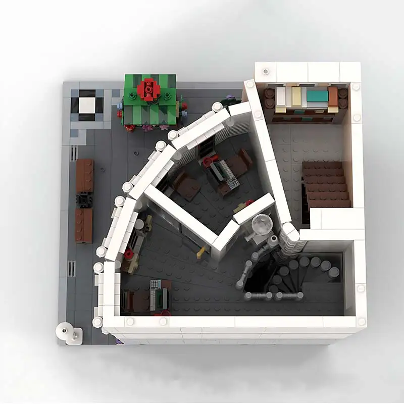 Collectie Serie Berkenbank Bouwstenen Model Stad Boogvormige Architectuur High-tech Bakstenen Speelgoed Kinderpuzzel Cadeau