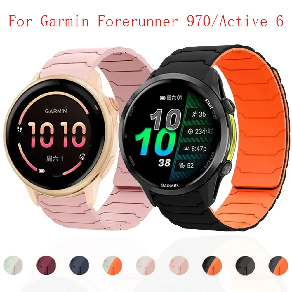 20 mm 22 mm Magnetarmband für Garmin Forerunner 970 570 55 165 265 965 255 Silikonband Vivoactive 6 5/Active 5 6 Venu 3 2 SQ2