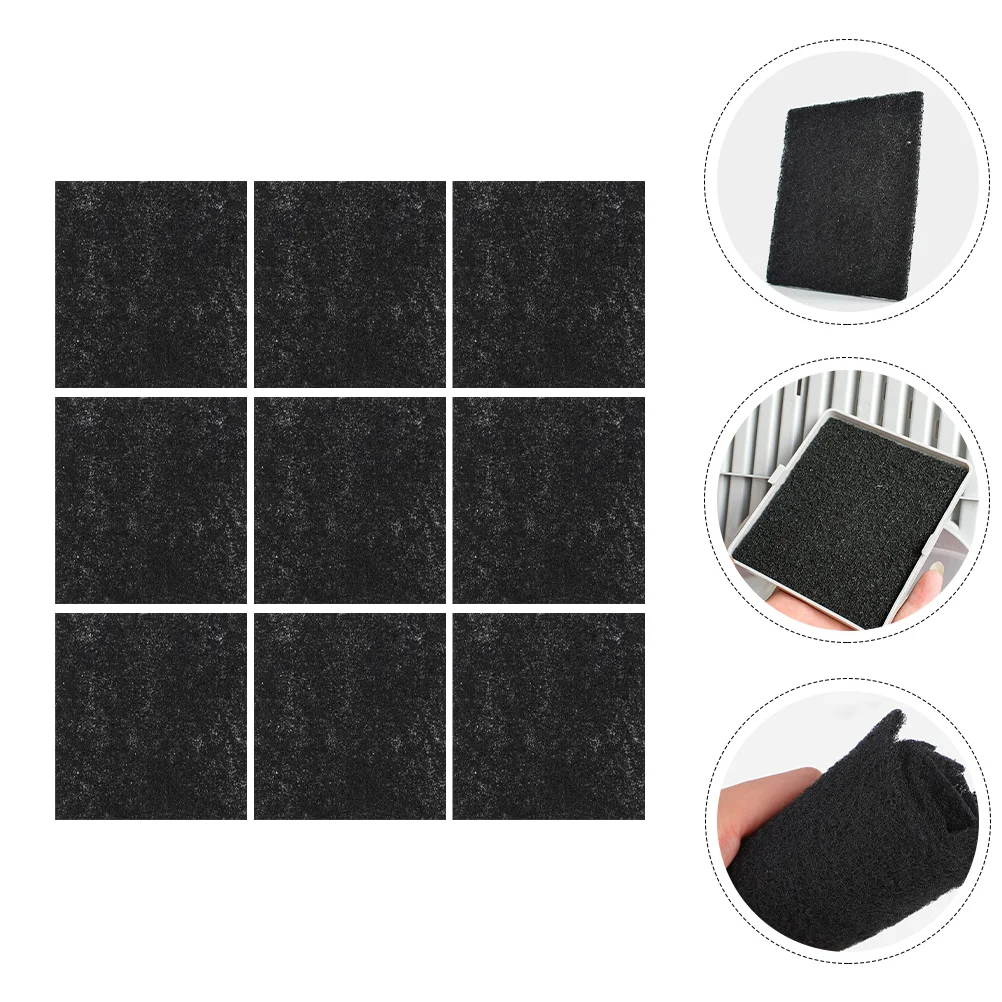 9 Pcs Cat Deodorant Tablets Activated Carbon Filter Mat Litter Box Replacement Pad Pan Pads