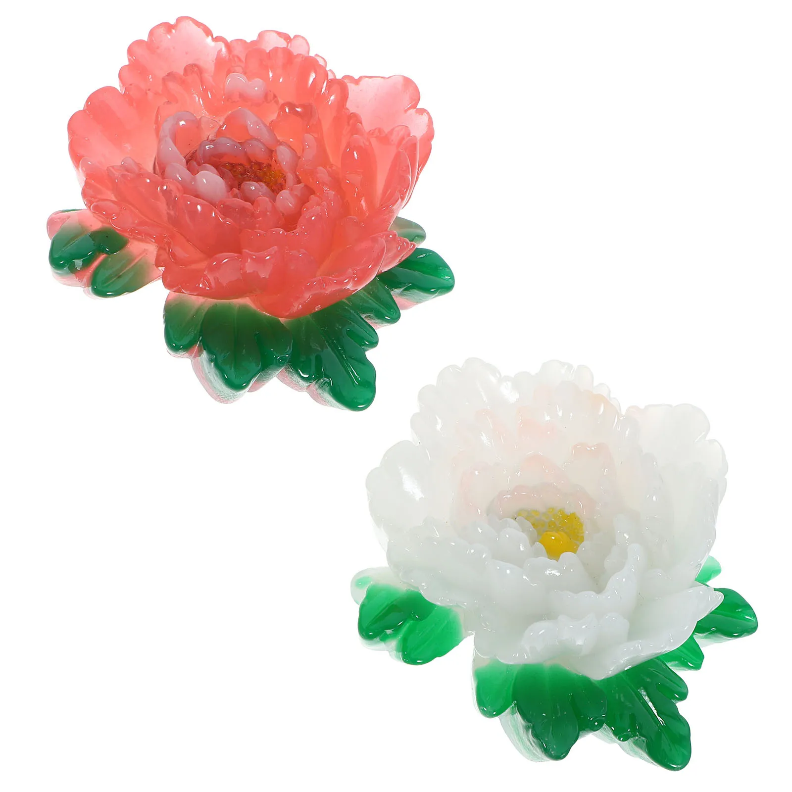 

2Pcs Refrigerator Magnetic Crafts Imitation Flower Resin Fridge Magnets Decorative Magnets for Kitchen Door Home Metal Surfaces