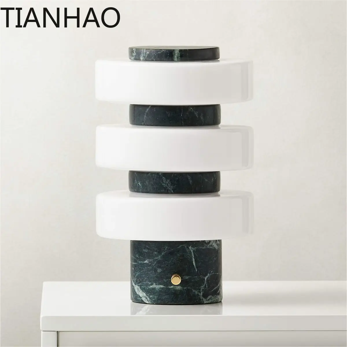 Luxury home decoration marble table lamp Modern hotel bedroom furniture Small table lamp Natural marble lamp