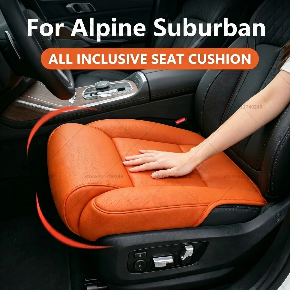 For AlpineSuburban Seat Leg Support Extension Cushion Thigh Support Pillow Memory Foam Leather Leg Extender Interior Accessories