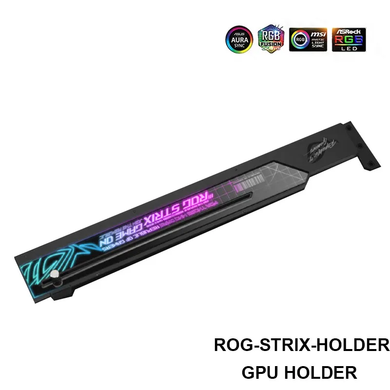 Imagem -05 - Suporte de Placa de Vídeo 3d Rgb Rtx4090 para Asus Rog Strix 4080 4070 Gpu Aura Sync 3090 3080 Suporte Vga Mod Gamer Gabinete Suporte