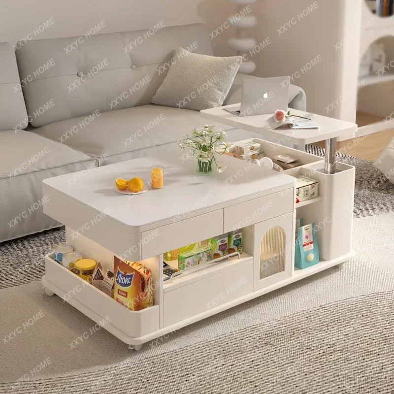 Y Coffee Tables Minimalist Luxury Storage Kitchen Wheels Modern Wood Table Living Room Salon Mesa Auxiliar Postmodern Furniture