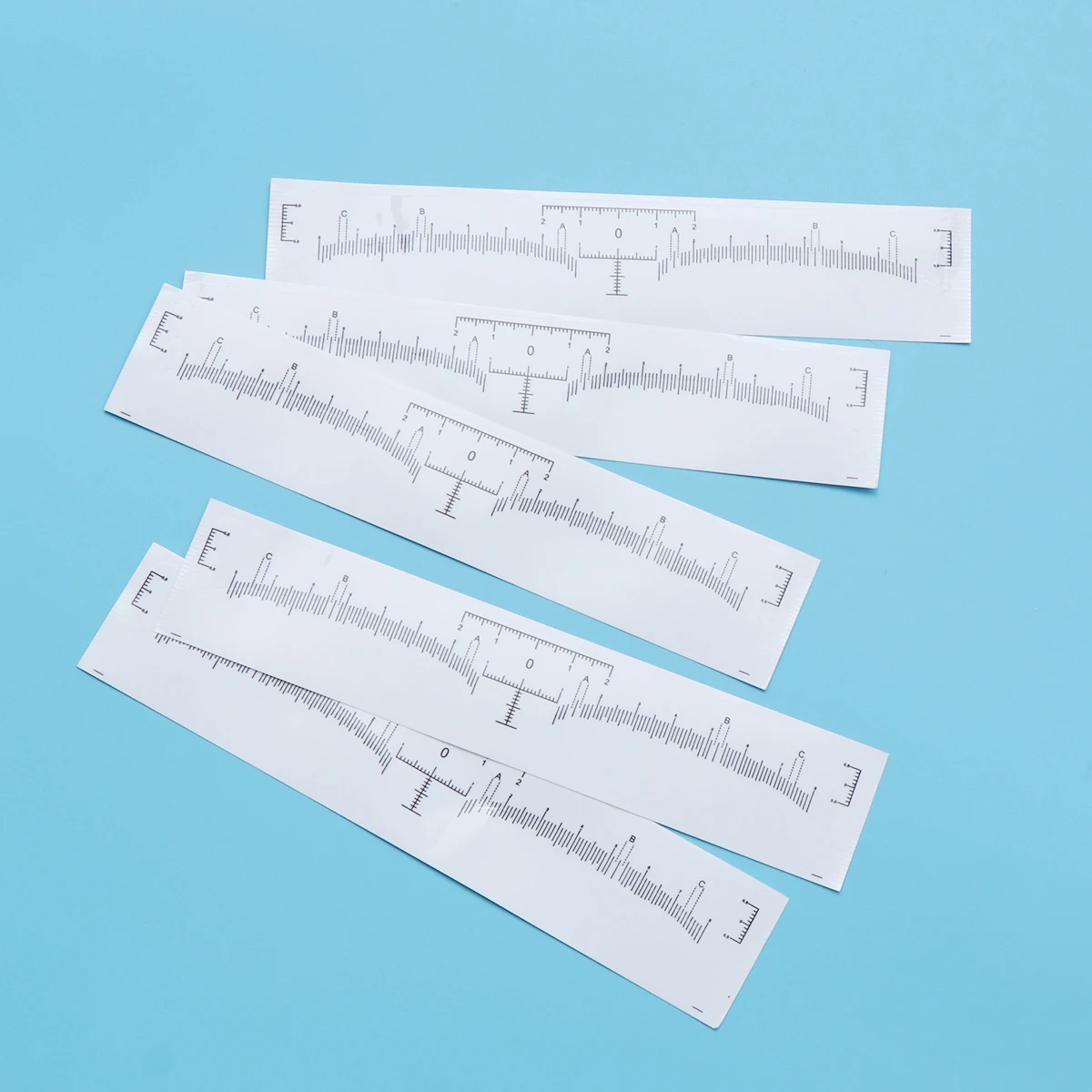 

120 PCS Tattoo Eyebrow Ruler Vernier Caliper Disposable Mini Measure Tool Sticker