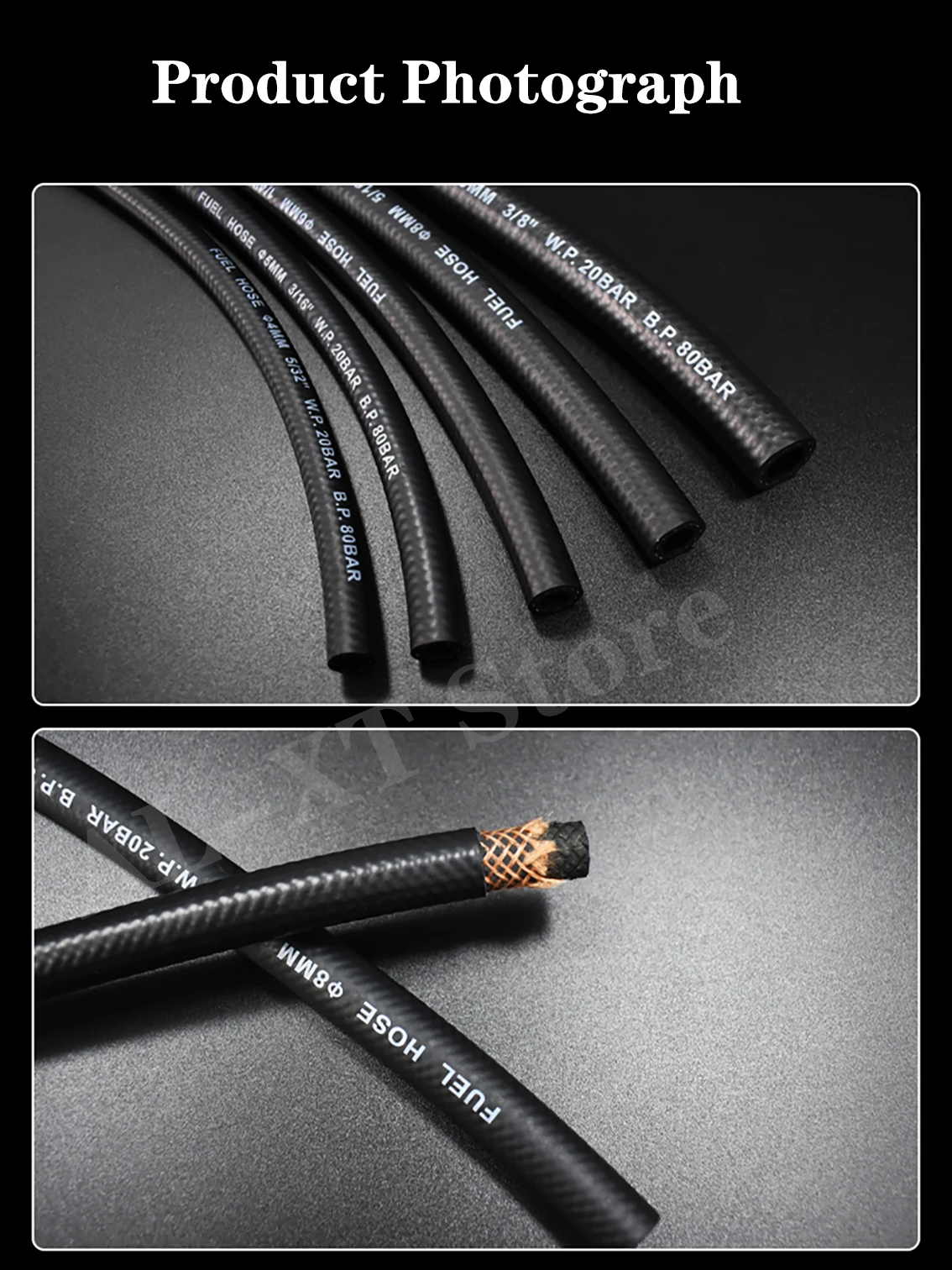 NBR Rubber Car Fuel Hoses Fuel Pipe Fuel Line Hose Gasoline Hose For  Fuel Transfer Diameter 4/5/6/8/10/12mm 14mm 16mm 19mm 25mm