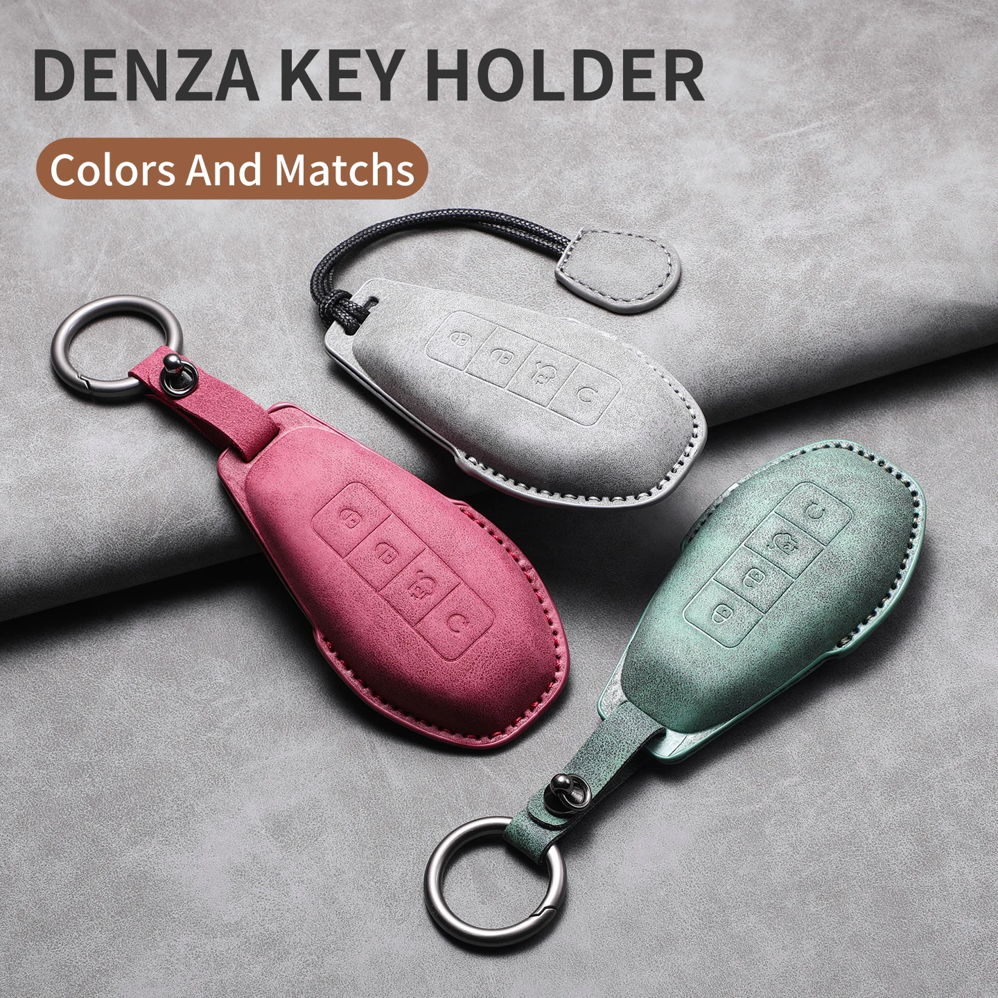 

Чехол для ключей от автомобиля из овчины, чехол для DENZA N9 Z9 GT, сумка для дистанционного ключа, брелок, держатель, защитные аксессуары
