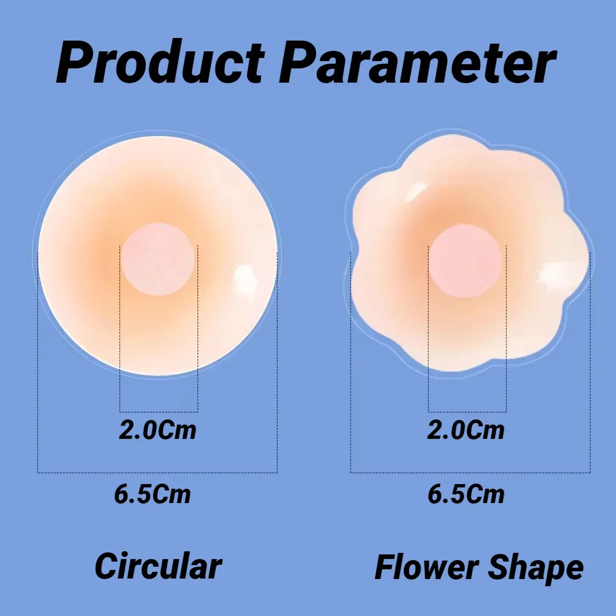 1 Pair Reusable Breast Petals Nipple Cover Invisible Petal Adhesive Strapless Backless Stick on Bra Silicone Breast Patch