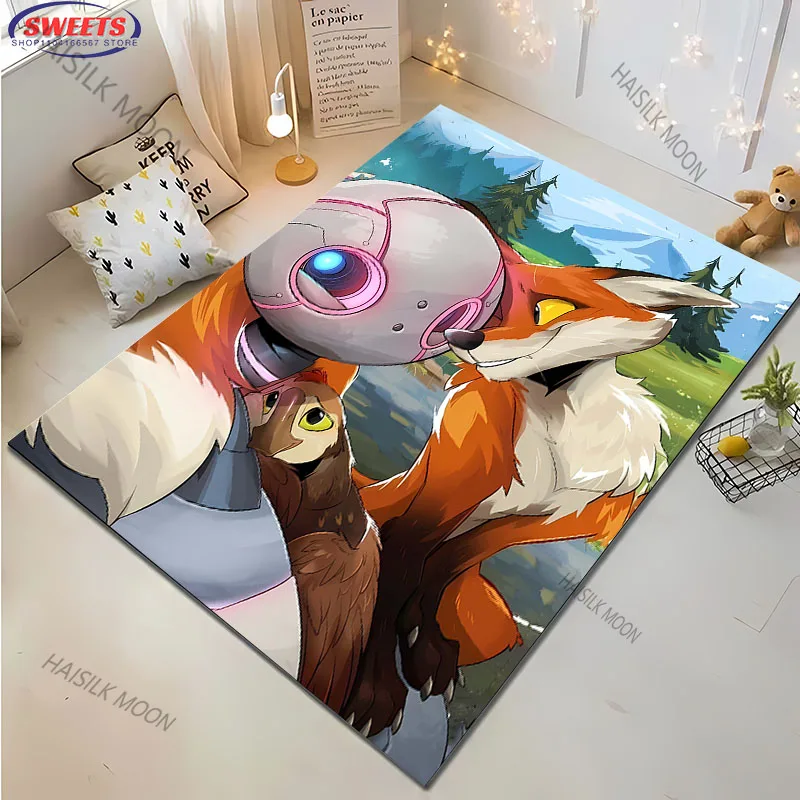 17-Style T-The Wild R-R0b0t Anime-Teppich Neue Version! Teppich für Wohnzimmer, Schlafzimmer, Kinderzimmer, langlebige, maschinenwaschbare Matte