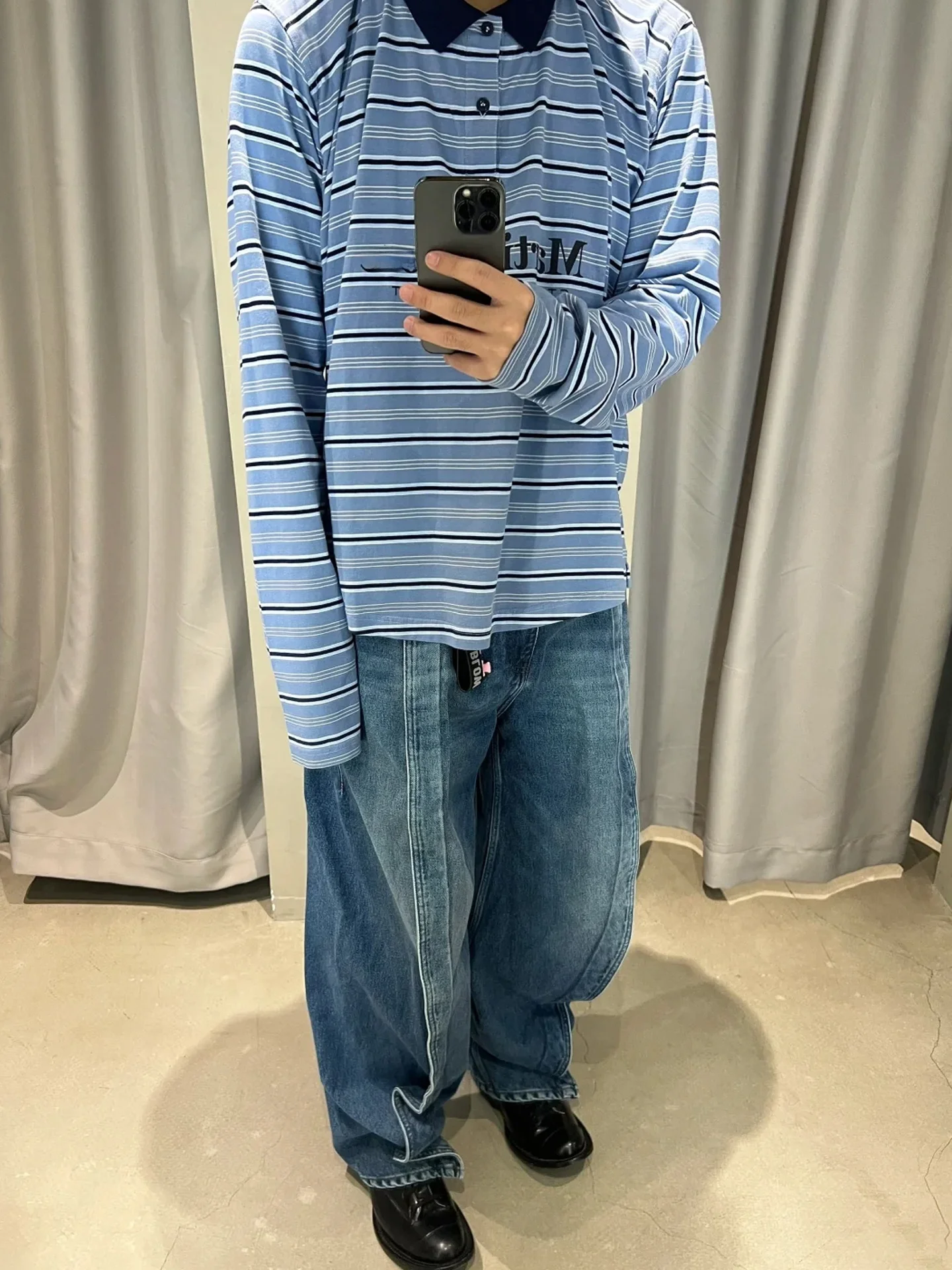 

Футболка с длинным свеком в синюю полоску, толстовка свободного кроя, повседневная американская уличная одежда с надписью и принтом для молодежи