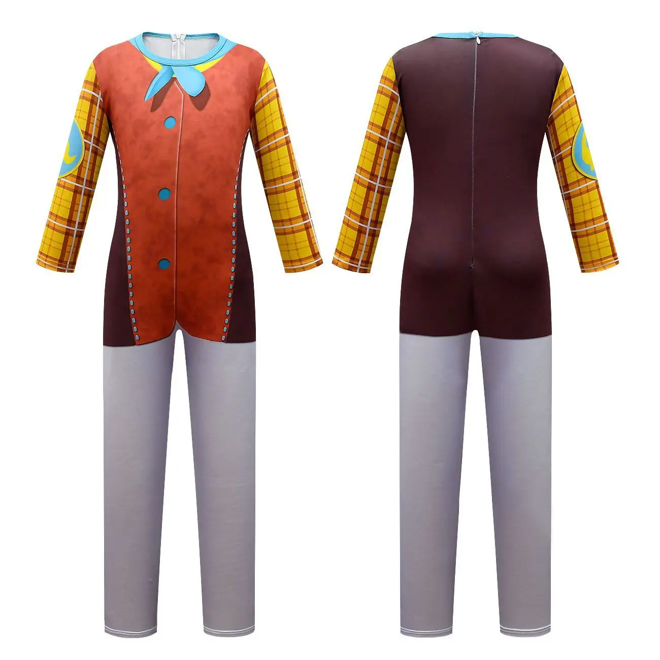 Kids Jongens Meisjes Anime Cartoon Dino Farm Lange Mouwen Jumpsuit Outfit Kerst Rollenspel Halloween Cosplay Kostuum