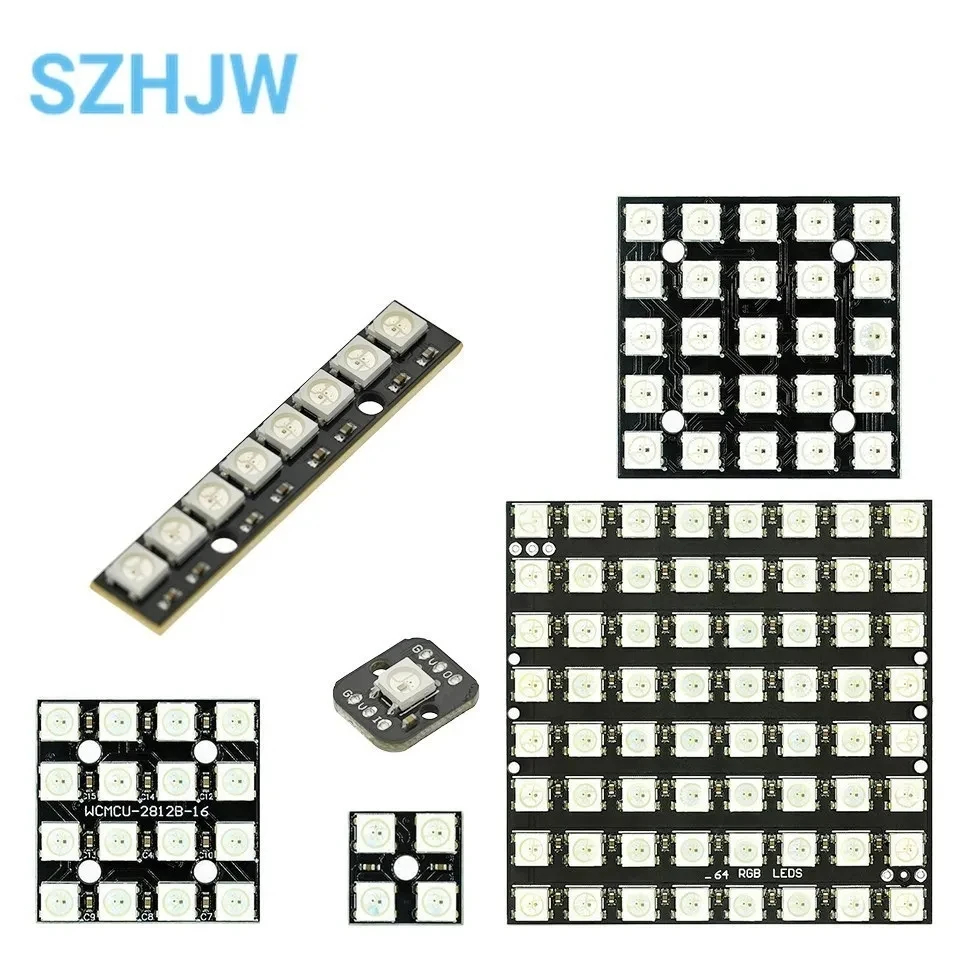 RGB LED Ring 1Bit 4Bit 8Bit 16Bit 64Bit WS2812 5050 RGB  Diode Ring Color  Led Modules for Arduinos stm esp32 raspberry 