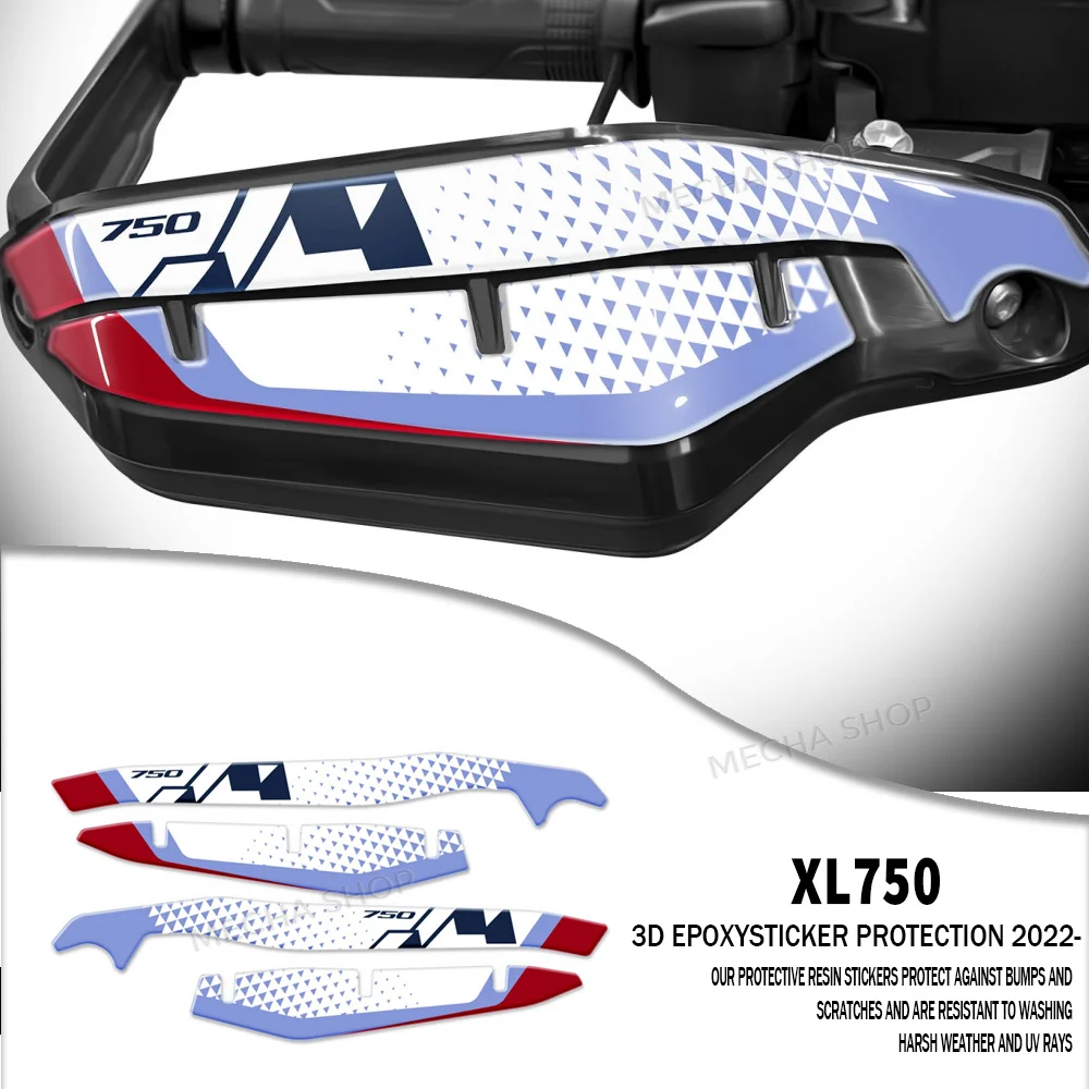 Motorcycle HandGuard Shield 3D Stickers Motocross Hand Guard Protection Decals For XL750 Transalp 2022-2025