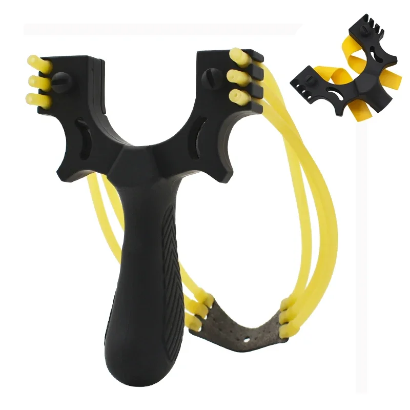 

Black High-quality Resin Slingshot Dual-purpose Bow Head Portable Multi-functional Sling Outdoor Hunting Shooting Toy