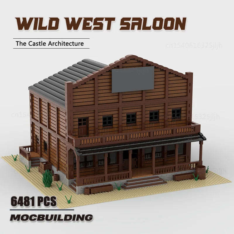 UCS Western Series MOC West Saloon Building Blocks Country Village Technology Bricks Castle Model Display Collection Toys Gifts