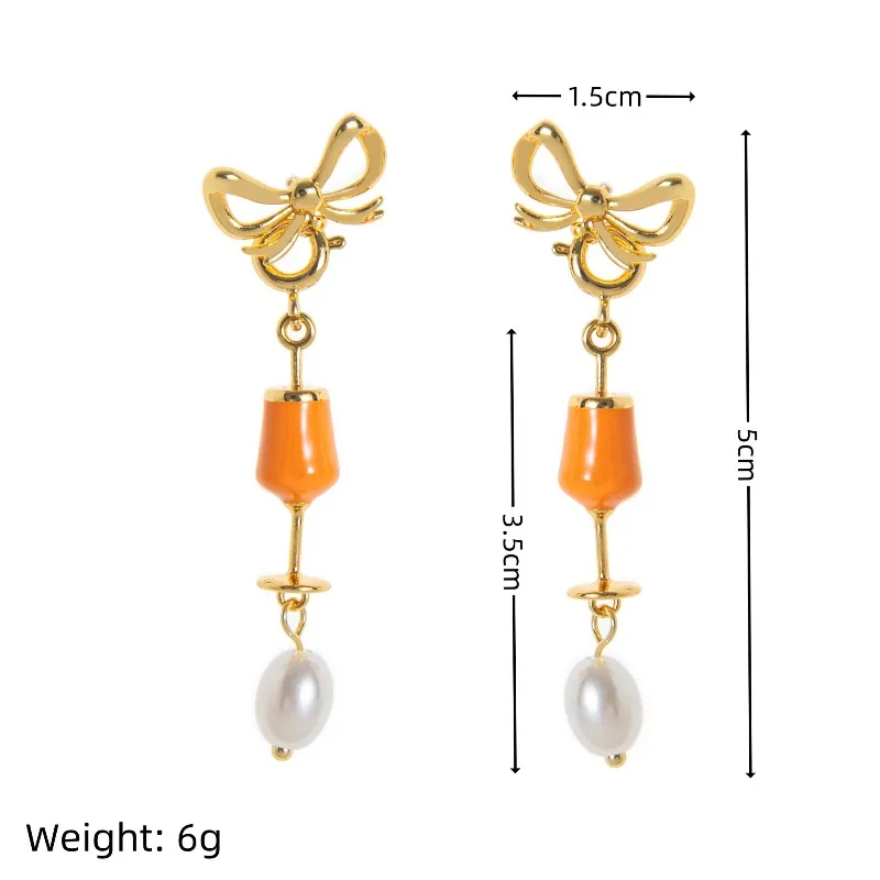 Chic Food Drop Earrings Women Vegetable Earring Pearl Stylish Playful Trendy Fashion Jewelry Accessory Daily Casual Party Dating