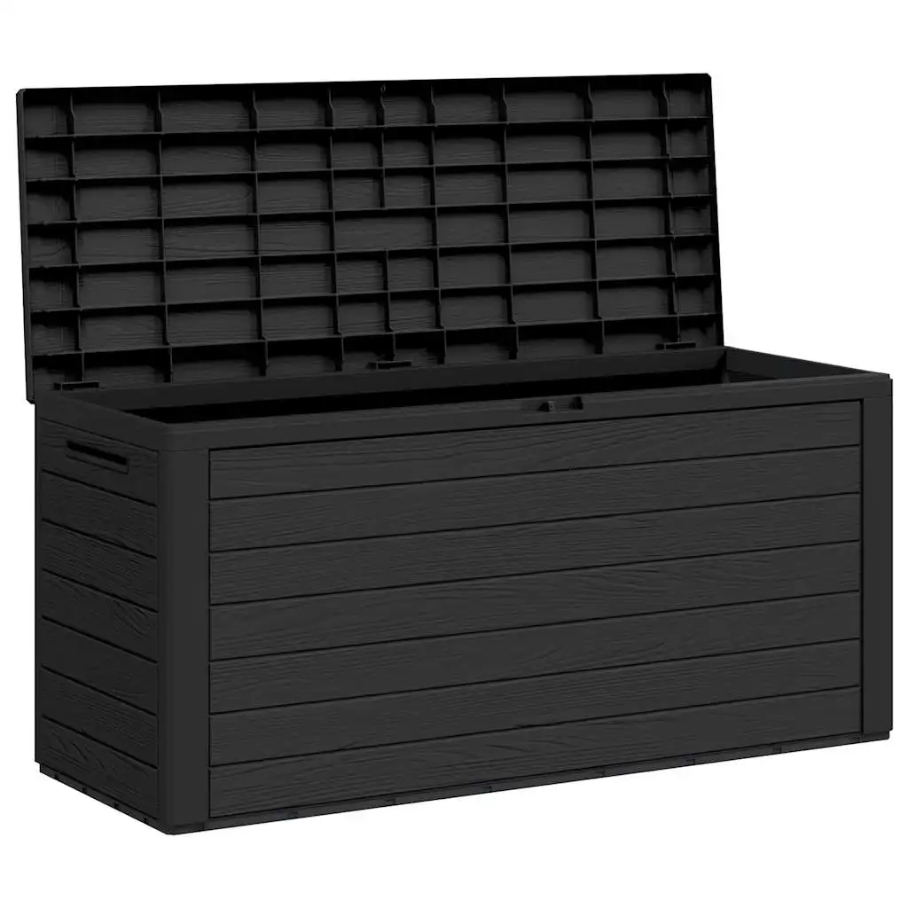 Garten-Aufbewahrungsbox Anthrazit 116x44x55 cm, für Werkzeuge und Outdoor-Kissen – Detail 4