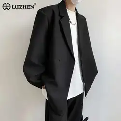 LUZHEN 2025 Spring New Niche Design Stylish Elegant Suit Jackets Youth Casual Social Loose Men Blazer Plain Elegant Coat LZ4877