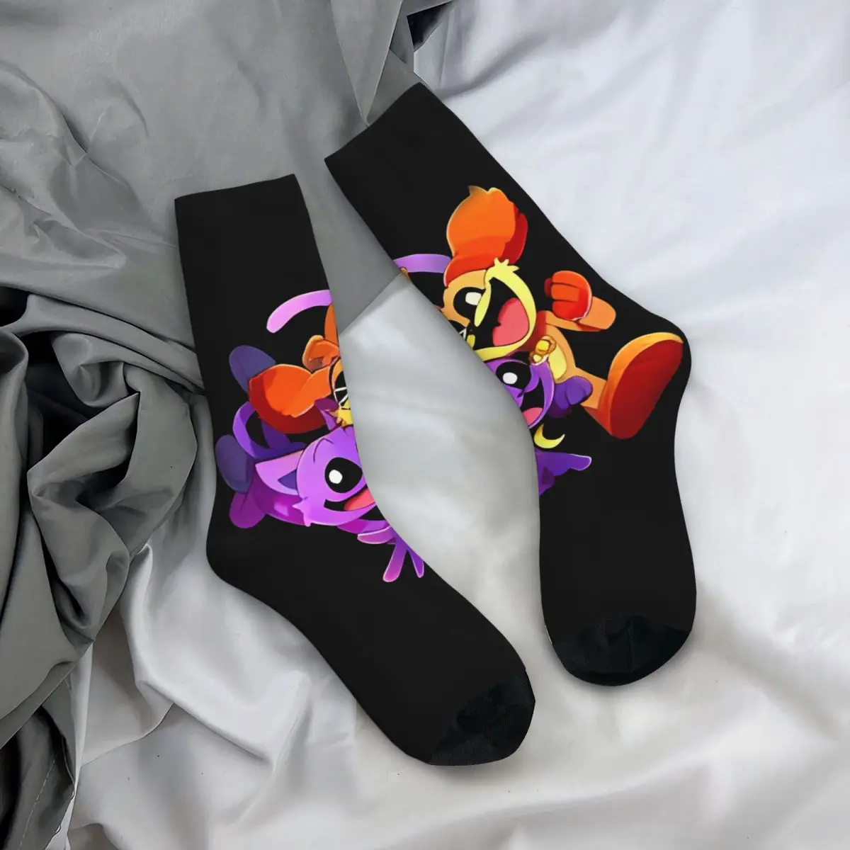 Smiling Critters Catnap Stockings Adults Men Socks High Quality Fashion Socks Spring Outdoor Anti Skid Printed Socks