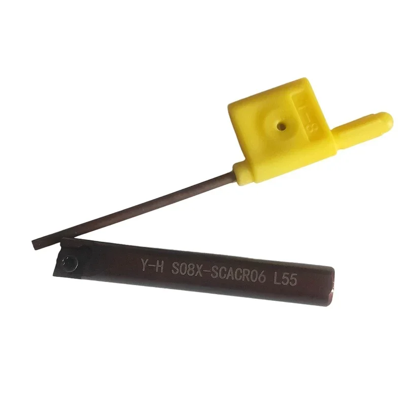 Imagem -03 - Pequeno Diâmetro Chato Máquina Peças Furo Interno Moagem Furo Cnc Ferramentas de Torneamento Toolholder Bar Scacr06 Scacl06 Scmcn06 mm 10 mm