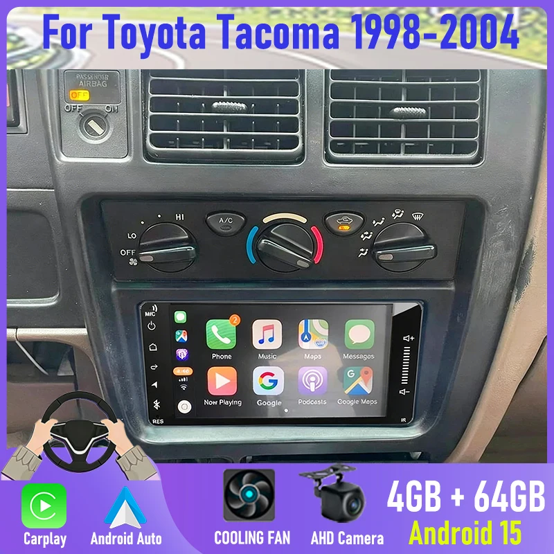 

7'' Wireless Carplay Android Auto Radio Head Unit For Toyota Tacoma 1998-2004 BT
