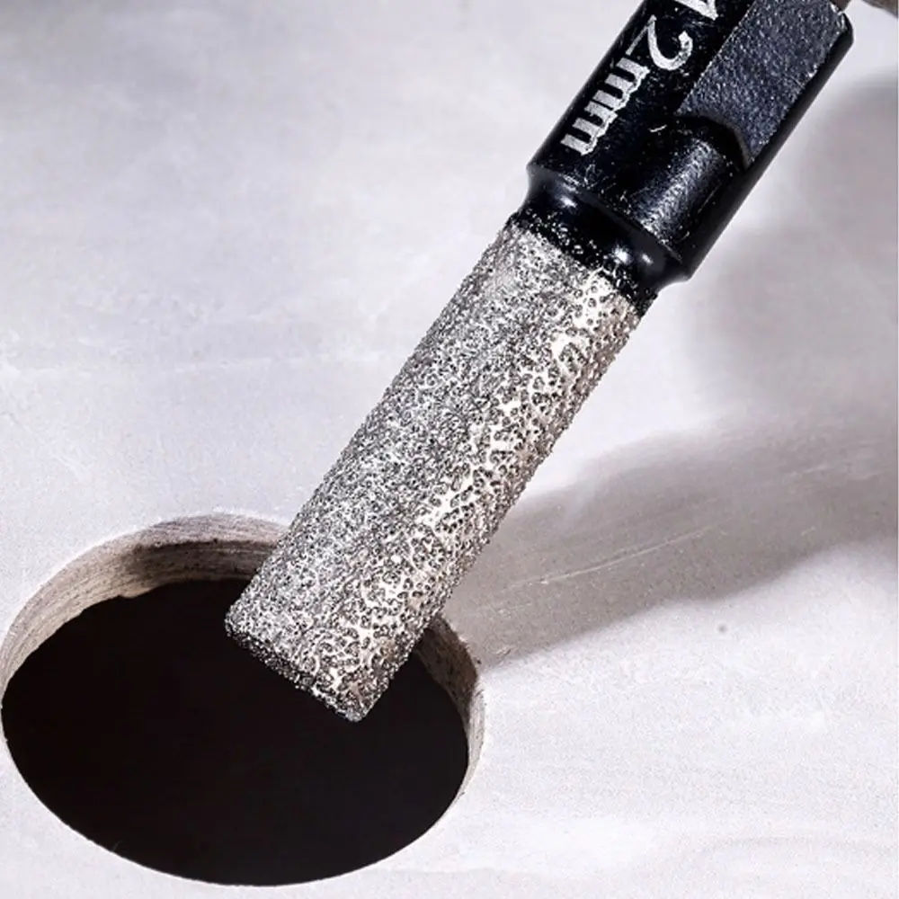 Broca de muela abrasiva soldada por diamante M10, amoladora angular portátil de 6-12mm, broca de perforación en seco, broca de amoladora angular