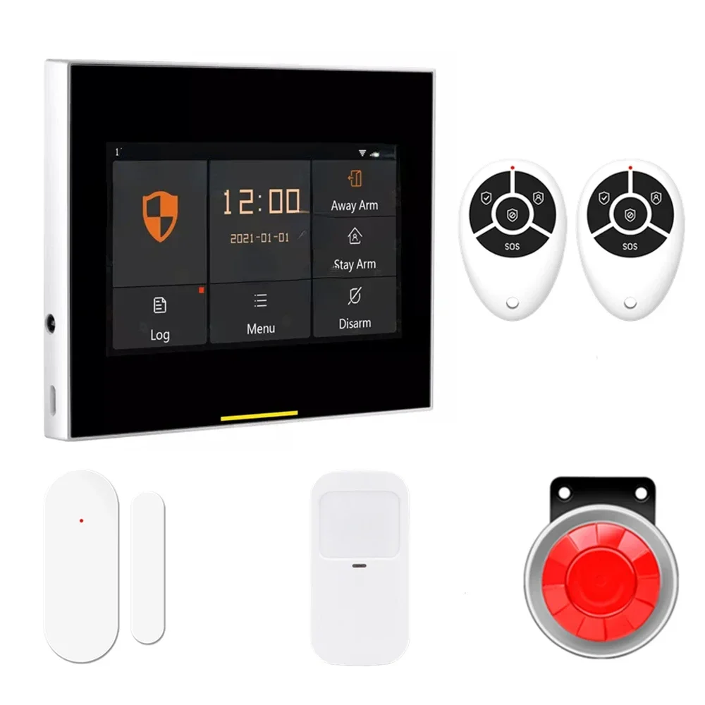 Hot SalesHouse Villa Burglar Signal Device Wireless WiFi 4G Tuya Smart Home Security Alarm System APP Control For IOS And Androi