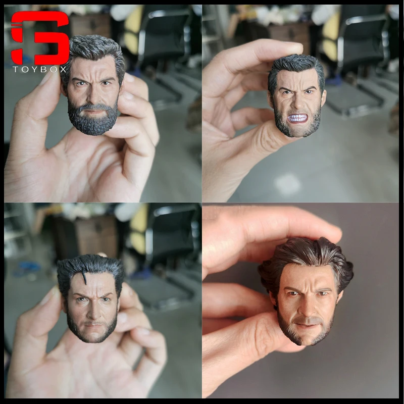 In Stock 1/6 Scale Hugh Jackman Head Sculpt Carving Model Fit 12 Inch Male Soldier Action Figure Body Dolls