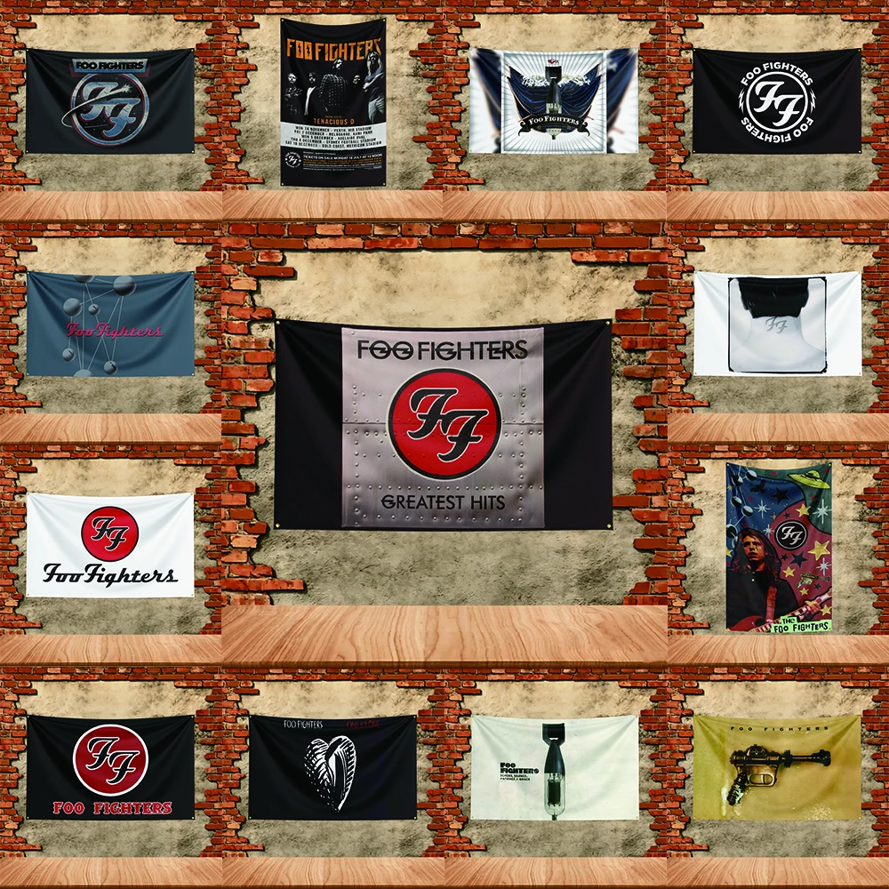 Music Band Flag 3x5ft for Foo Fighters Fans Banner Custom any Image Garage Bedroom Living Room Dorm Wall Hanging Decor Tapestry
