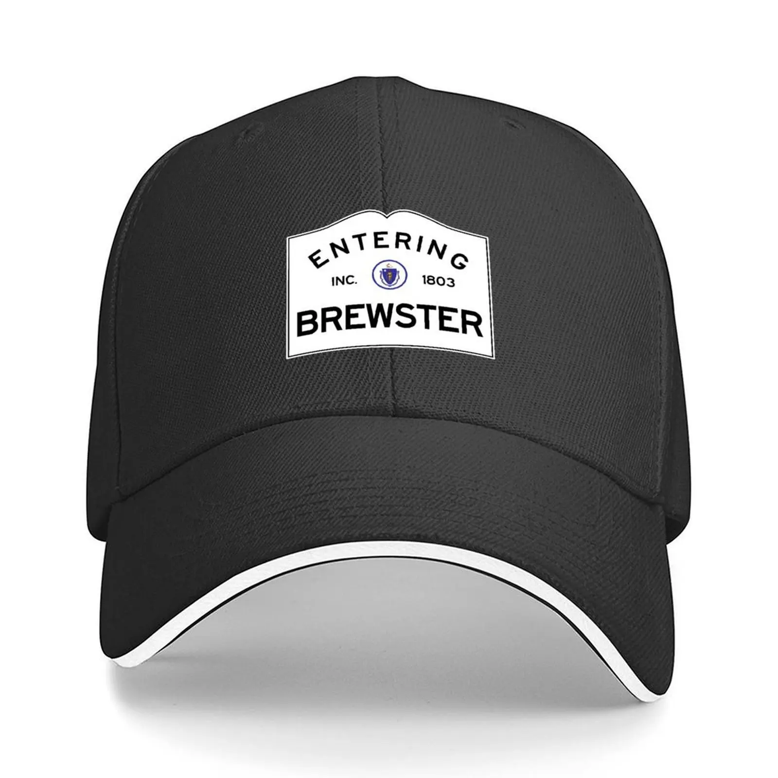 

Entering Brewster - Commonwealth of Massachusetts Road Sign Baseball Cap Luxury man cap Luxury Man Hat Men's Hats Women's