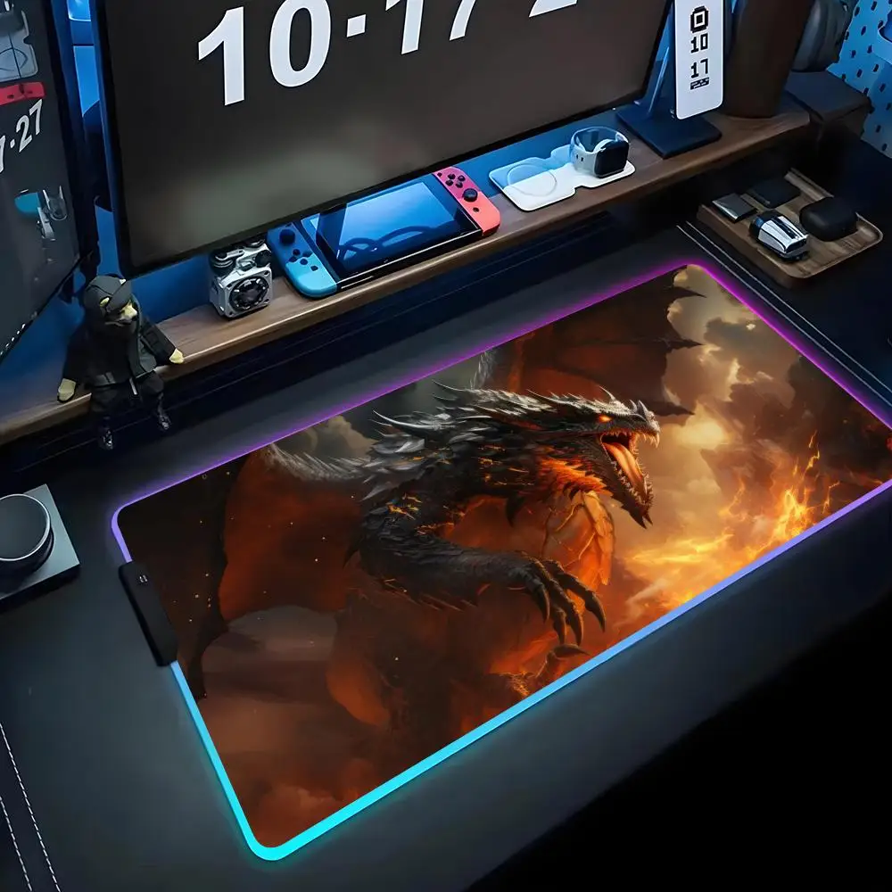 

Коврик для мыши Magma Wyvern RGB Gaming Mousepad Большой светодиодный коврик для ПК Настольный коврик Светящийся коврик для мыши Большие коврики для клавиатуры Настольный коврик с подсветкой