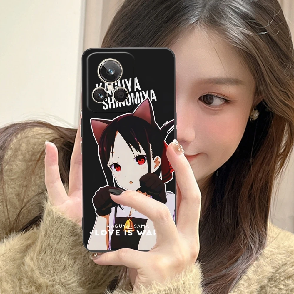 Kaguya Sama Shinomiya Mobile Phone Case for Realme GT 2 9i 8i 7i Pro X50 X2 C35 C21 C20 C11 C3 Black Soft Phone Cover Shell