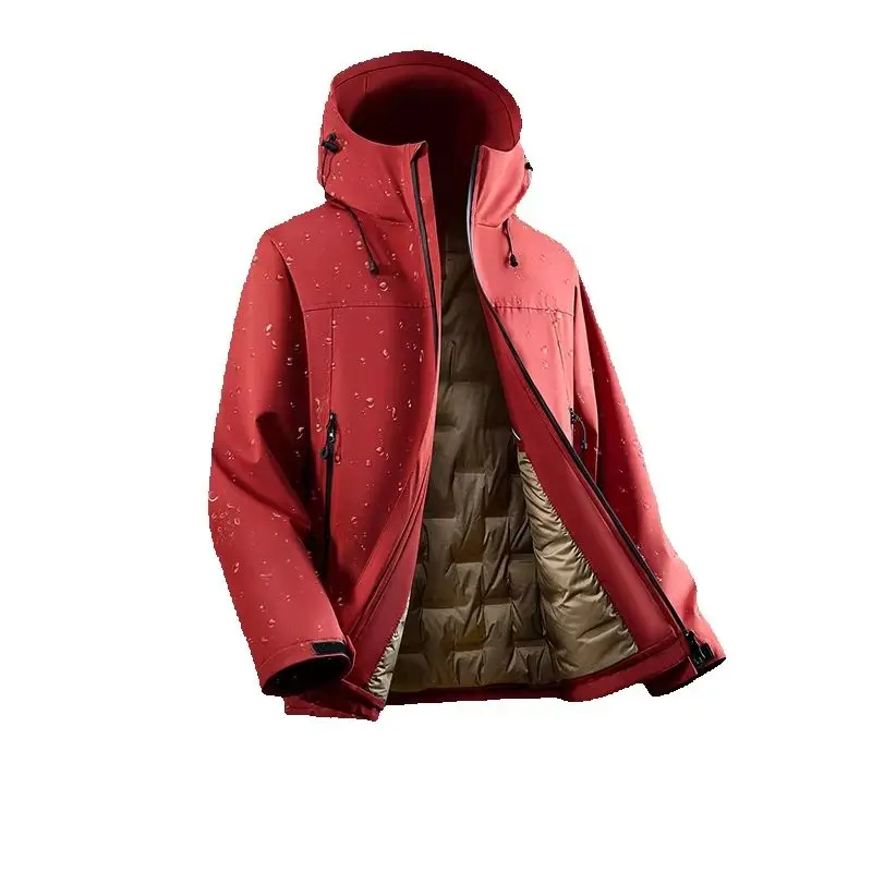 High-Quality Fashionable Casual 90% White Duck down One-Piece Jacket Unisex Outdoor Hooded down Coat Stylish And Trendy