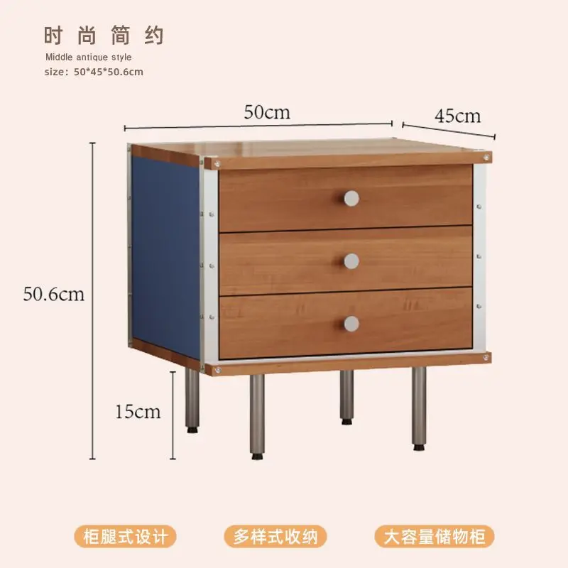 Средневековая тумбочка Eames, светлый роскошный шкаф рядом с диваном в гостиной, креативные контрастные цвета.