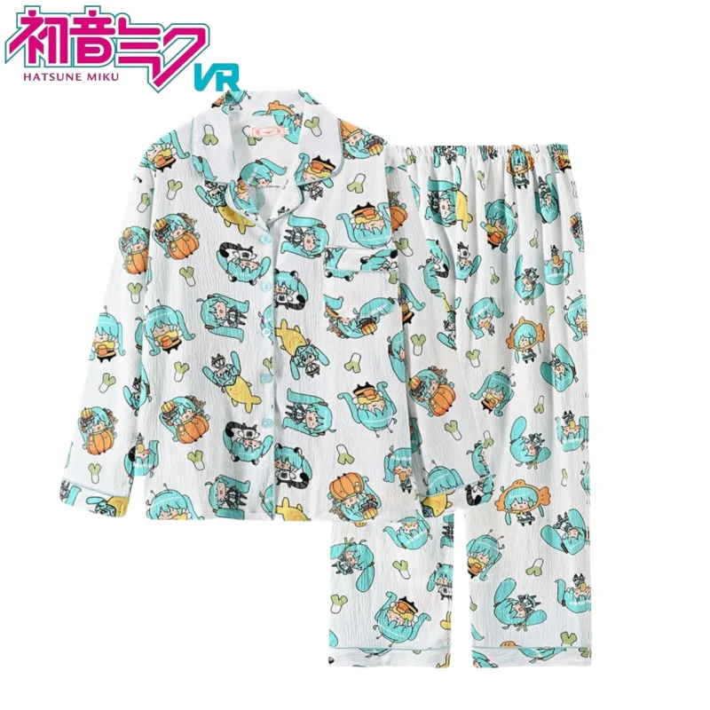 

Новая домашняя одежда Hatsune Miku, пижамы с рисунком Kagamine Rinto, товары в стиле аниме, праздничные подарки, удобные и дышащие