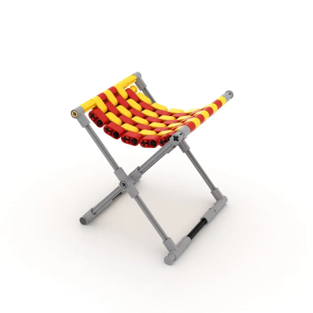 Creative DIY Flexible Stool, MOC Small Particle Technic Mechanical Blocks, Engineering Assembly Model Set