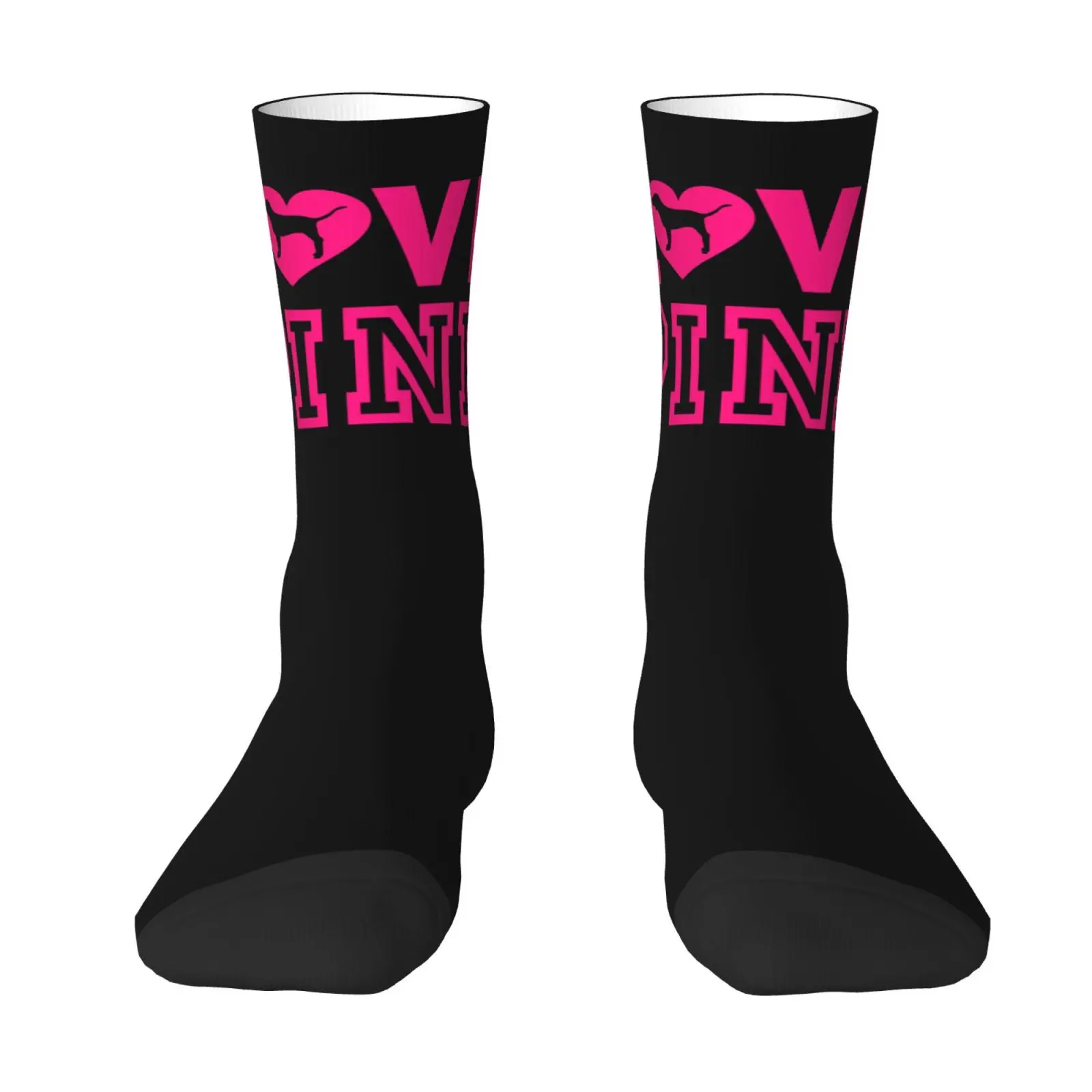 

Love Pink Dog Heart Pattern Series Print Stockings Socks Warm Soft Socks Winter Running Non Slip Pattern Socks Birthday Present
