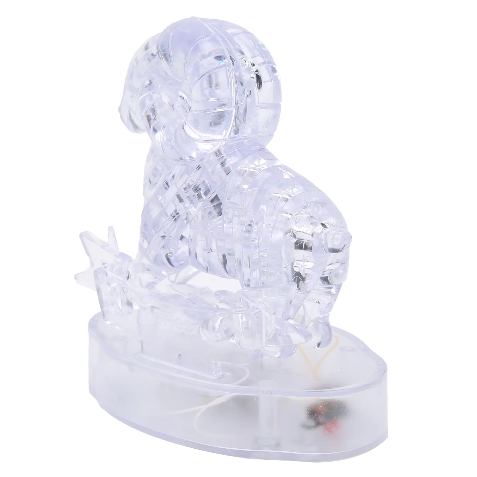 DIY Constellations Crystal Puzzle Three Dimensional Puzzle Jigsaw with LED Light Decoration(Aries )