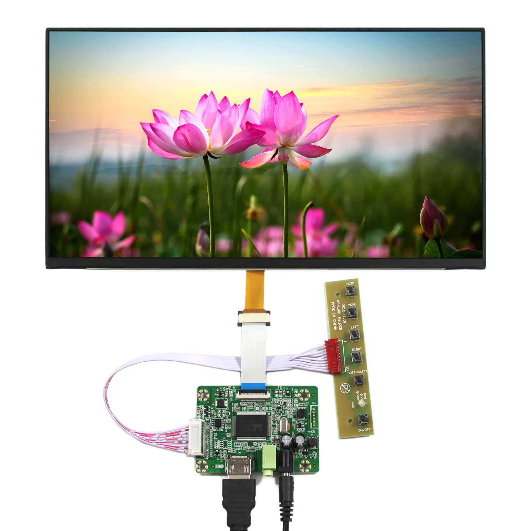 Outdoor 500Nits Ips Panel Mini Video Screen With Lcd Controller Board 30Pin Edp 1920X1080 Lcd Panel 13.3Inch Tft Lcd Display